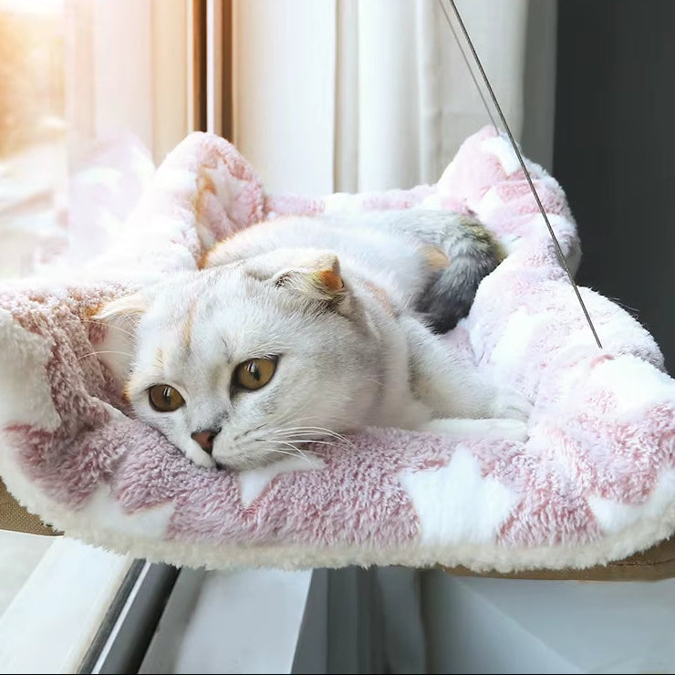 Hanging Cat Bed Pet Cats Hammock Aerial Pet Bed House Kitten Climbing Frame Sunny Window Seat Nest Bearing 20Kg Cat Accessories