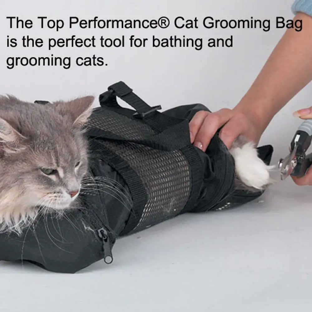 Mesh Cat Grooming Bathing Bag Oxford Cloth Pet Washing Bags for Pet Nail Trimming anti Scratch Cleaning Shower Bite Restraint