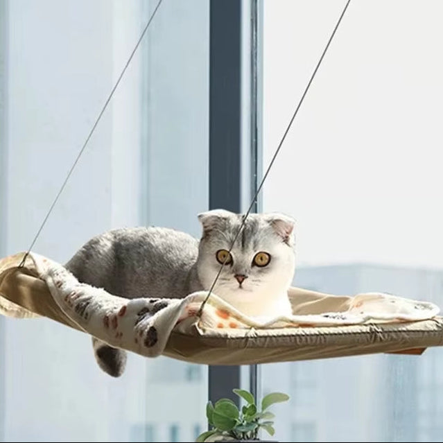 Hanging Cat Bed Pet Cats Hammock Aerial Pet Bed House Kitten Climbing Frame Sunny Window Seat Nest Bearing 20Kg Cat Accessories