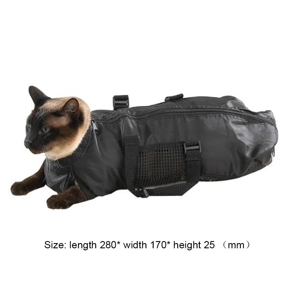 Mesh Cat Grooming Bathing Bag Oxford Cloth Pet Washing Bags for Pet Nail Trimming anti Scratch Cleaning Shower Bite Restraint