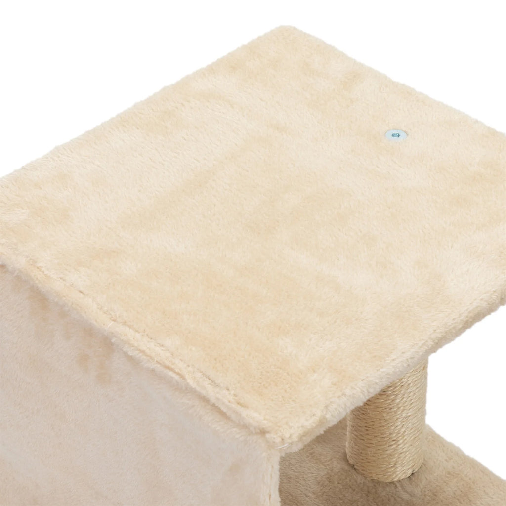 Cat Wall Shelves and Perches Set of 5, Sleeping Playing Lounging Climbing Cat Tree House for Multiple Cats, Beige